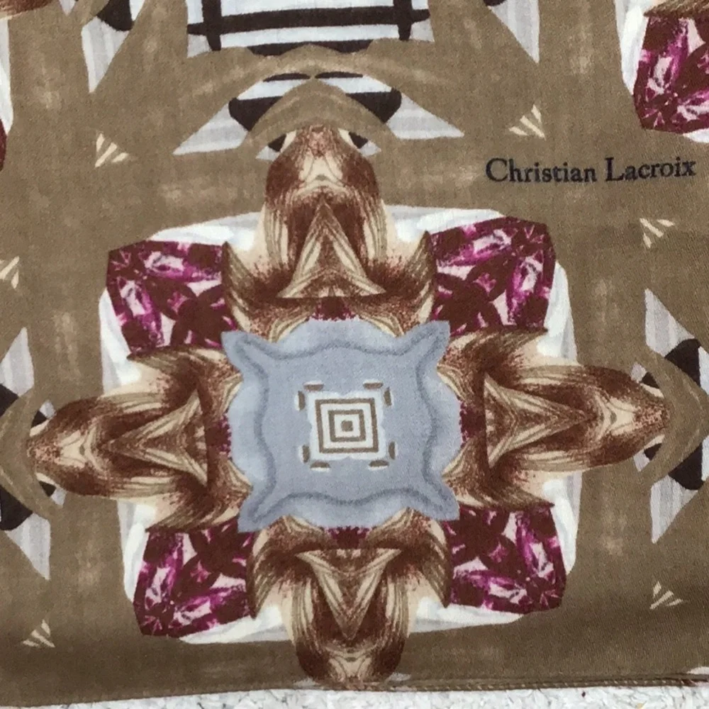 Christian Lacroix wool/silk scarf Italy